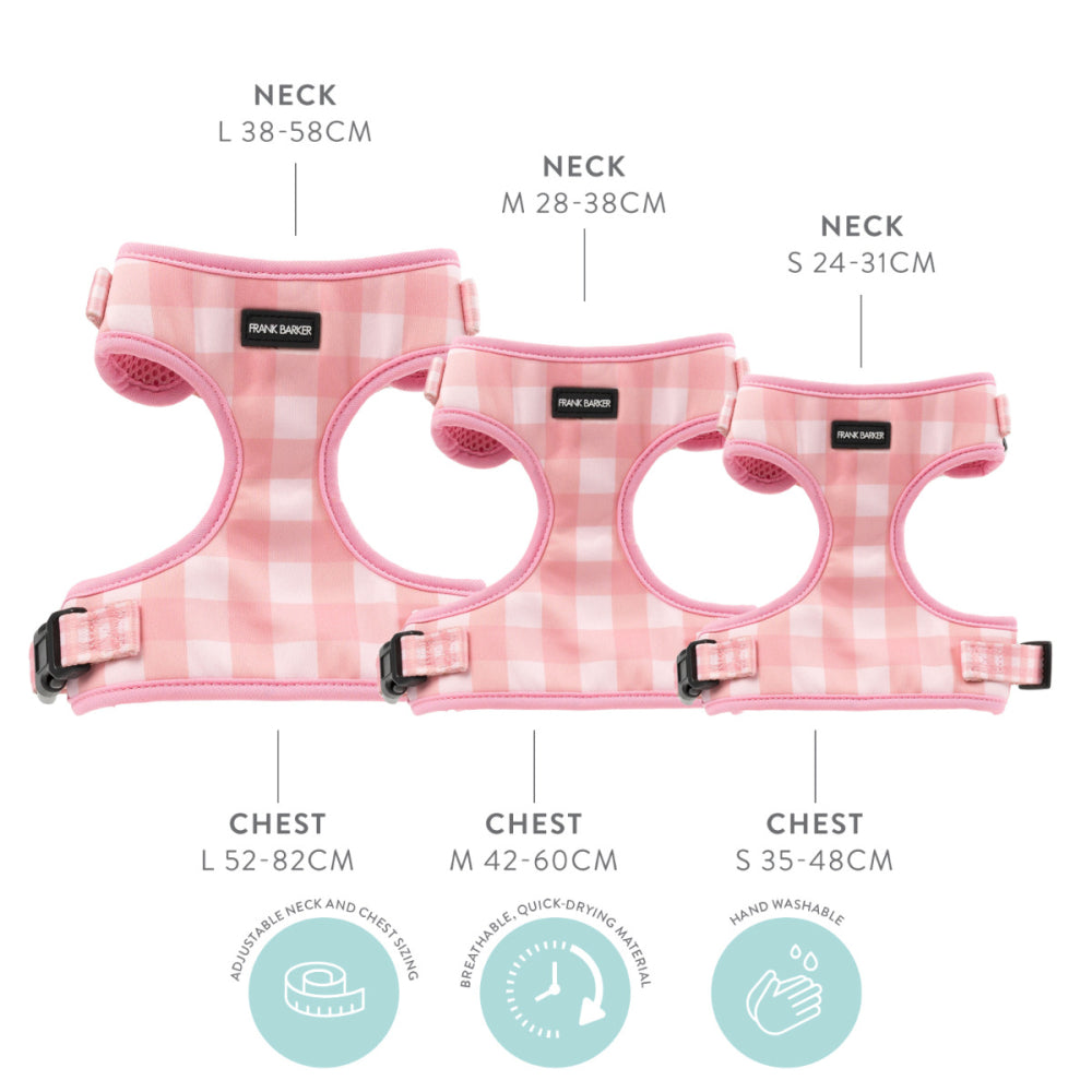 Pink Gingham Harness - L