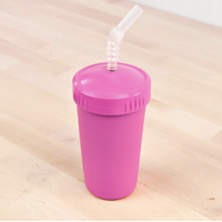 Straw Cup with Reusable Straw