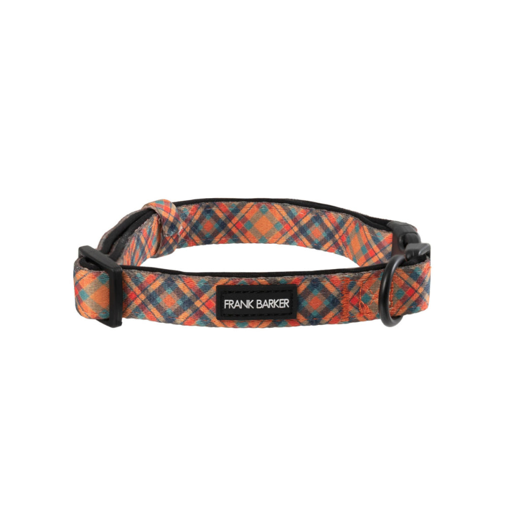 Orange Plaid Collar - M