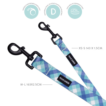 Teal Gingham Lead - XS/S