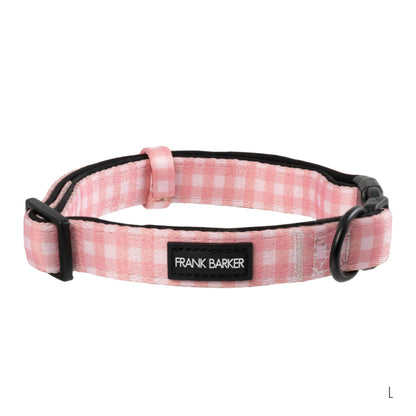 Pink Gingham Collar - L