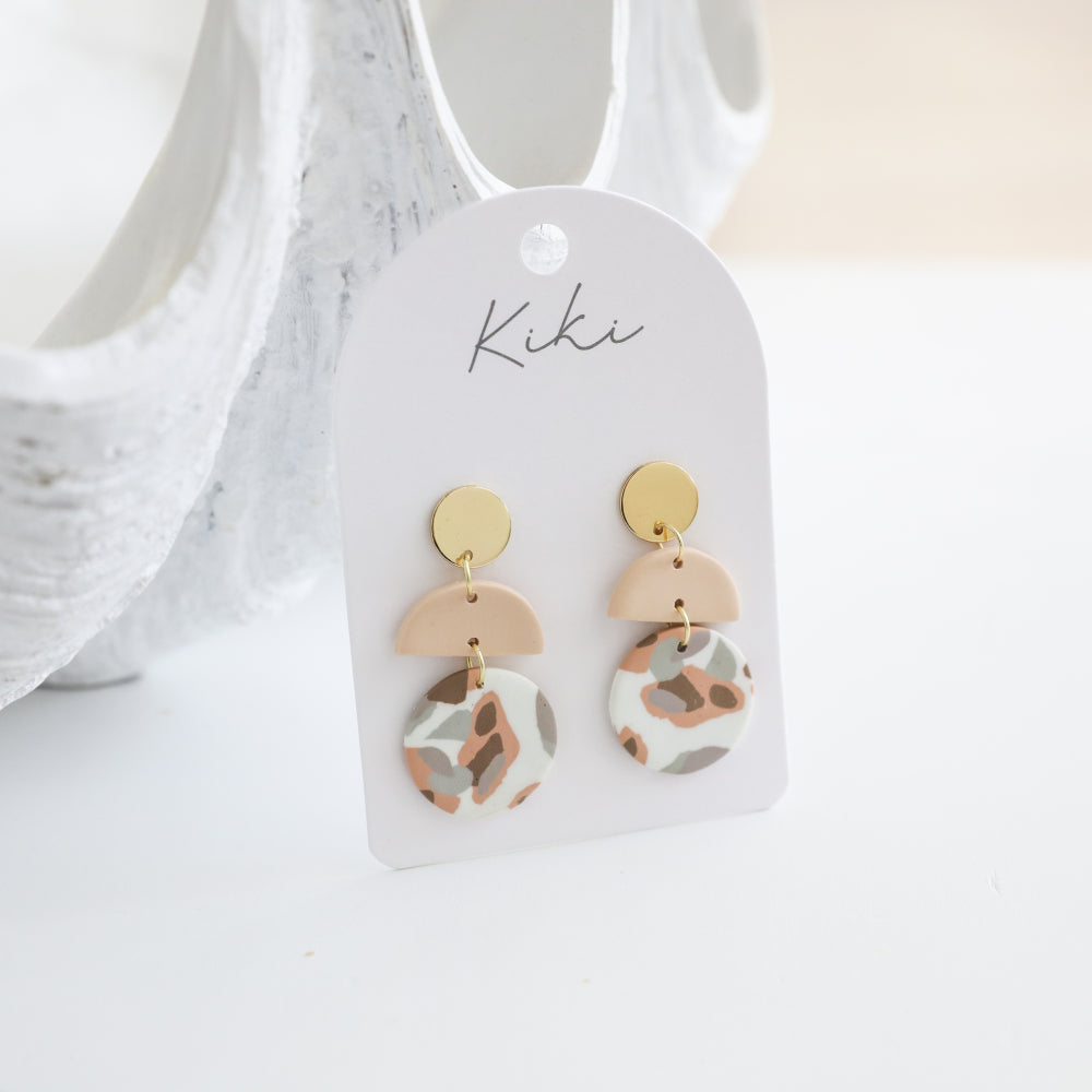 KiKi Beige Terrazzo Earrings