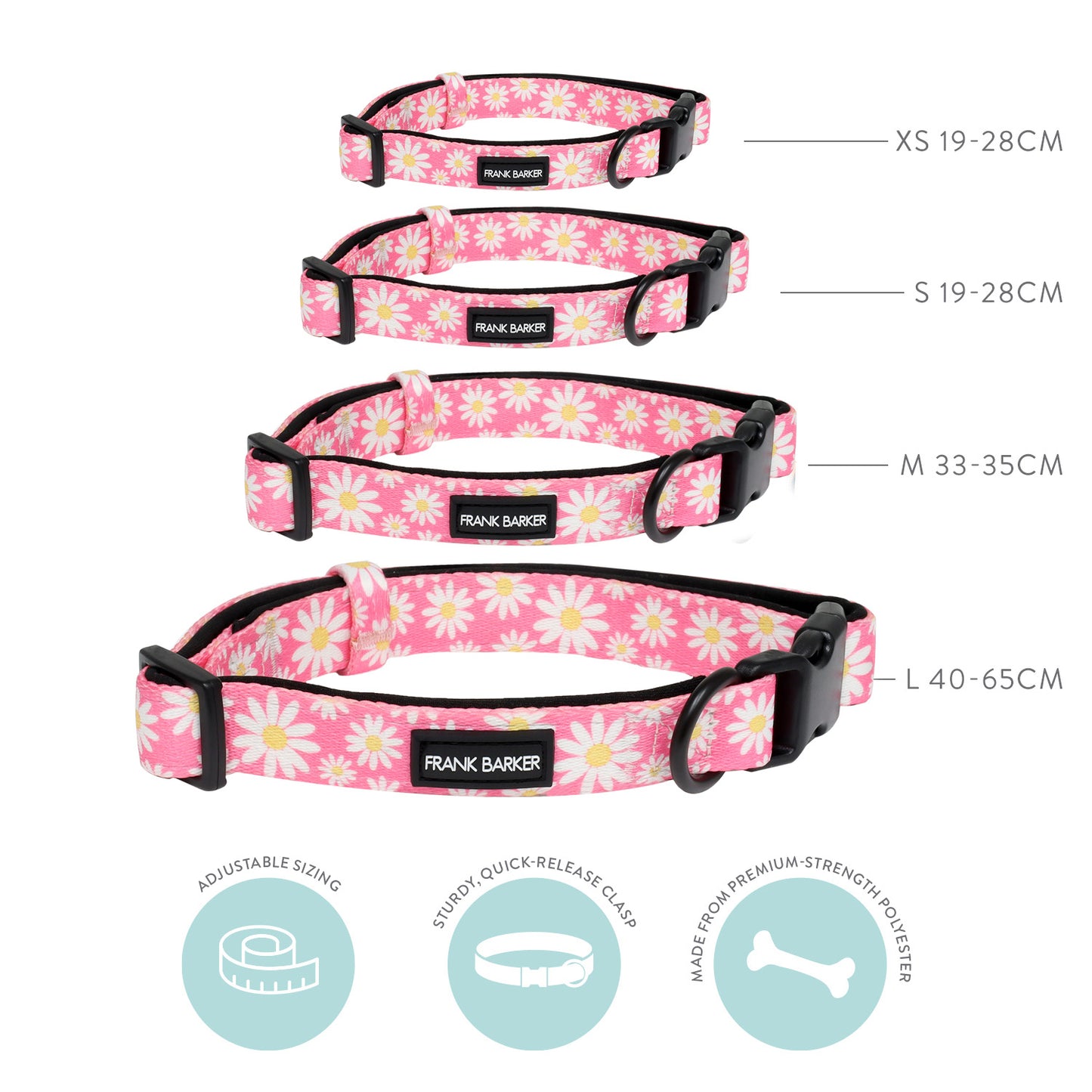 Pink Daisies Collar - M