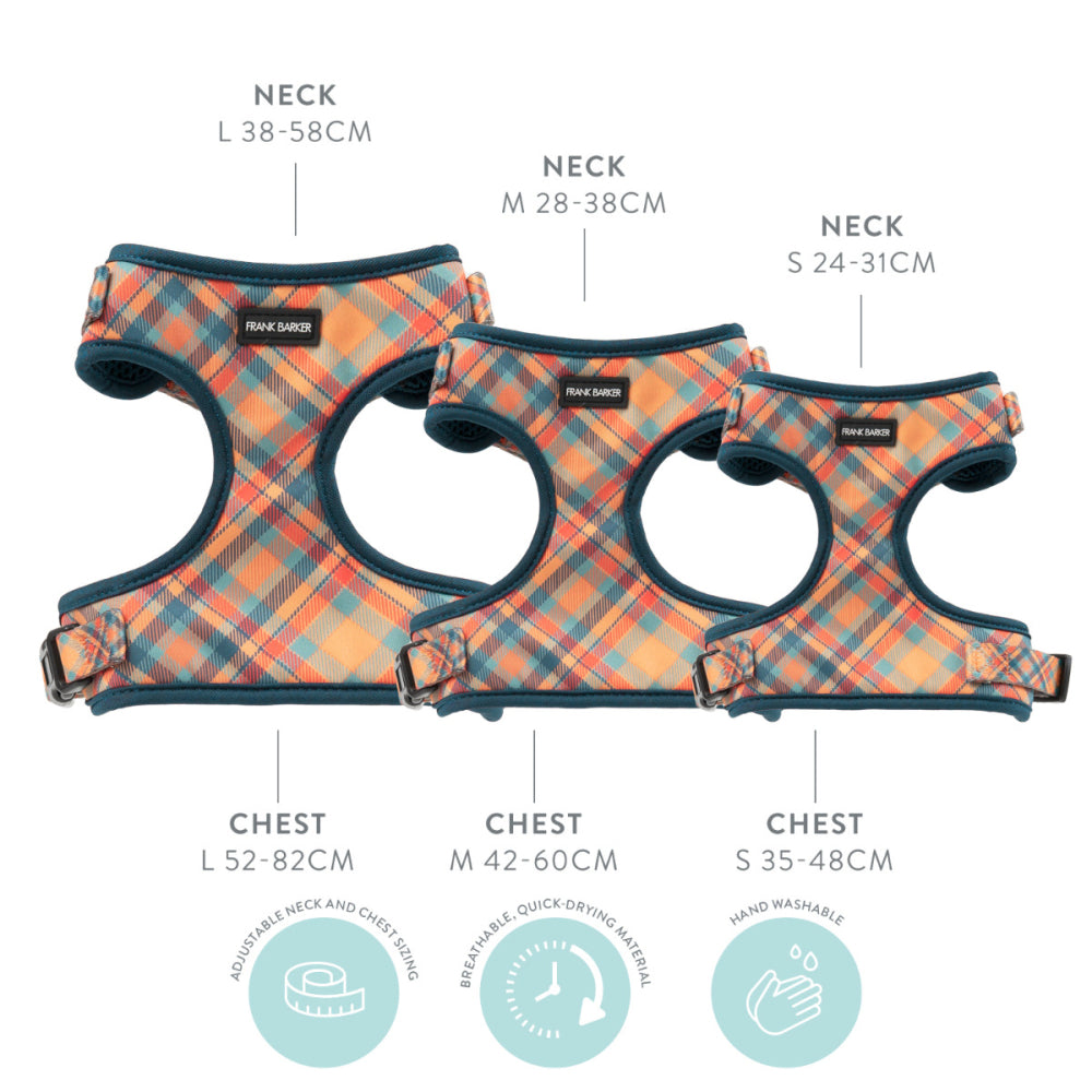 Orange Plaid Harness - S