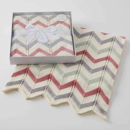 Blush Zig-Zag Knit Blanket