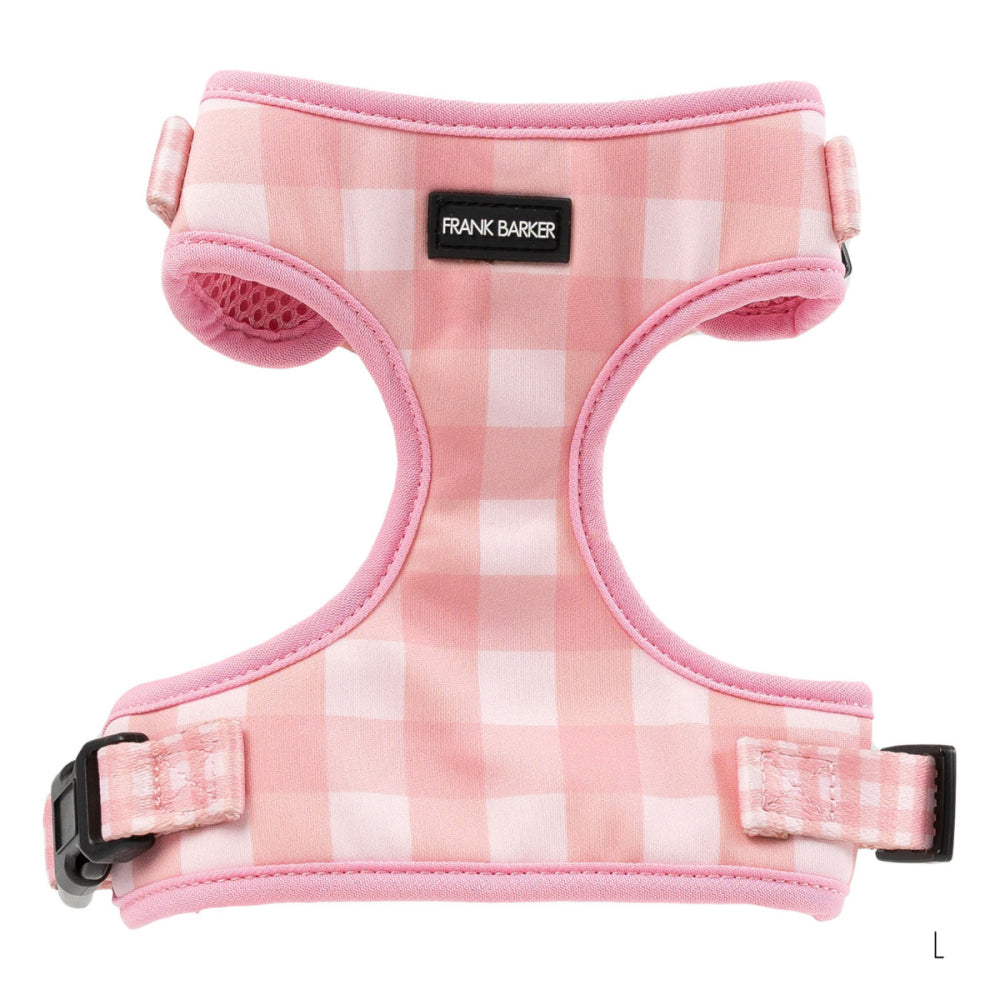 Pink Gingham Harness - L