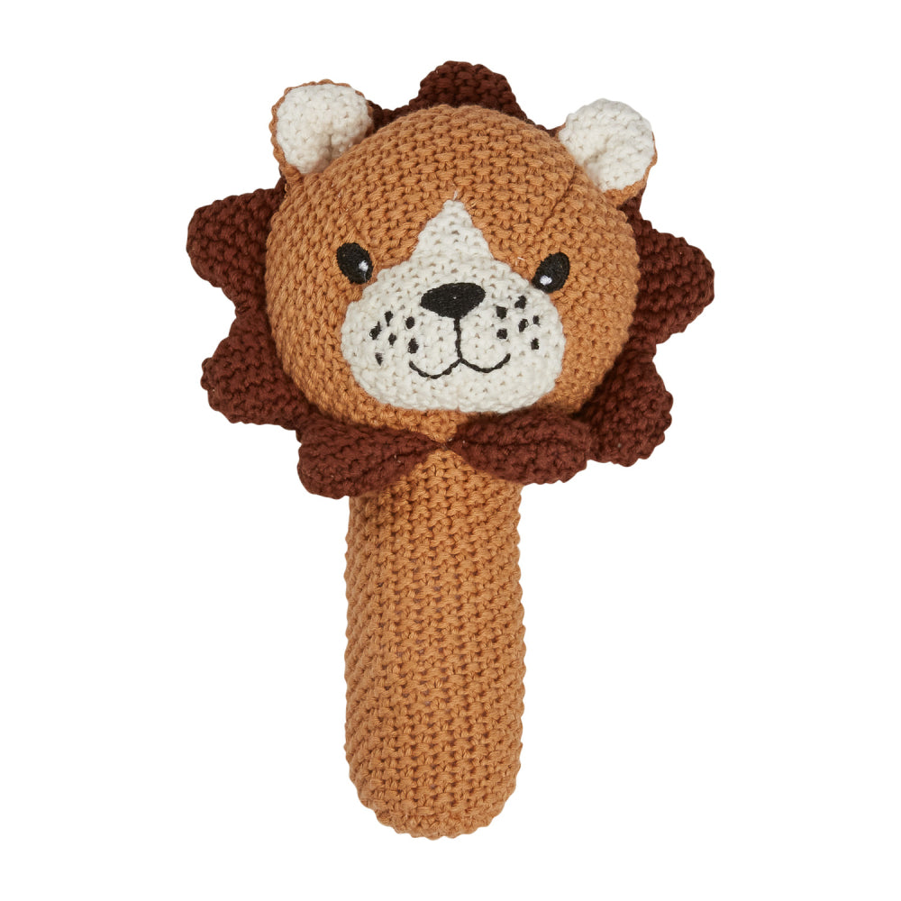 Knitted Rattle - Lenny The Lion