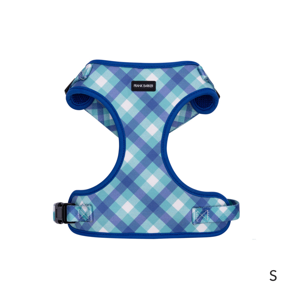 Teal Gingham Harness - S